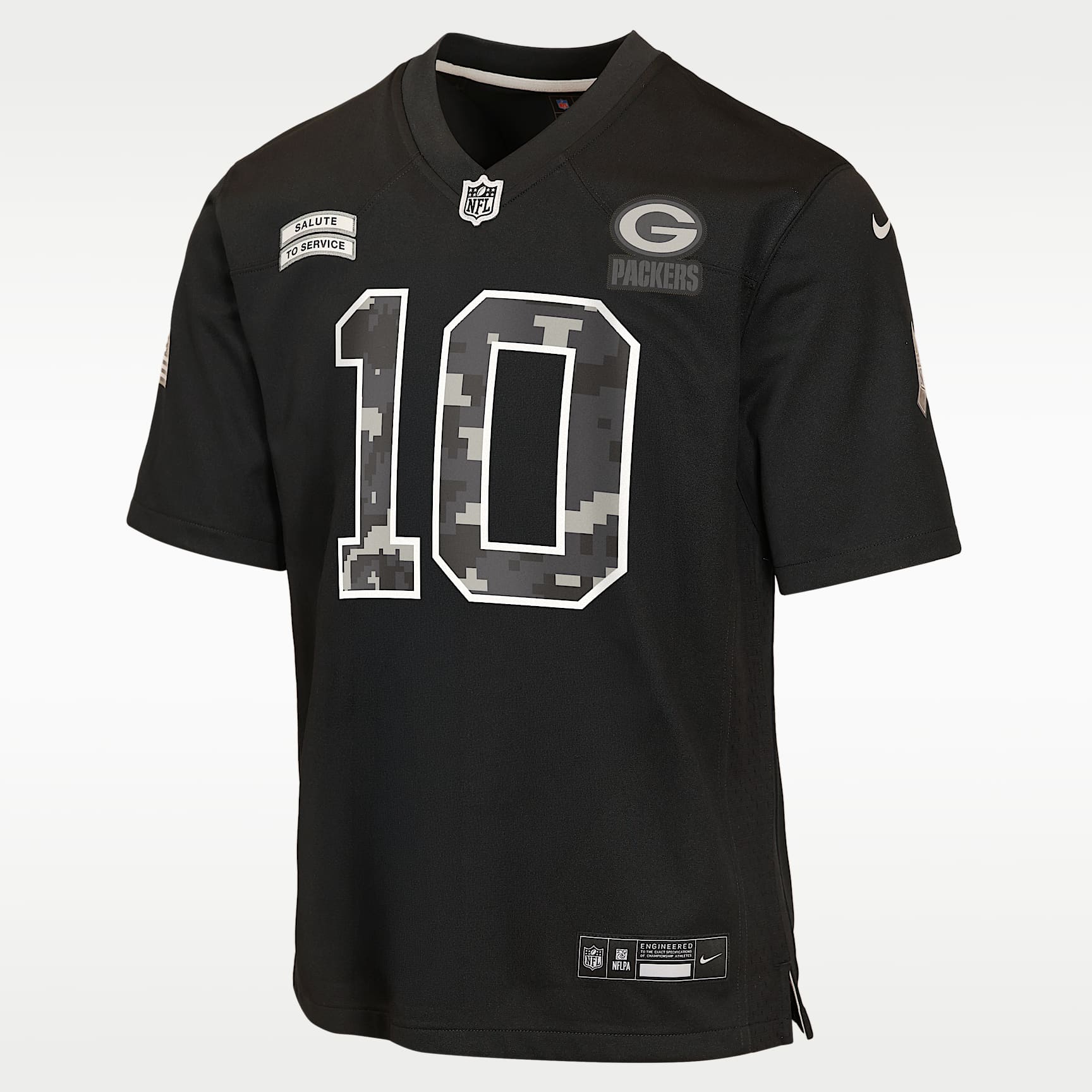 Jordan Love Green Bay Packers Salute to Service Big Kids' Nike NFL